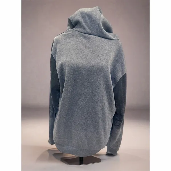 Men's Pullover Hoodie Sweatshirt Gray Size M Abstract Wash Print - Image 5