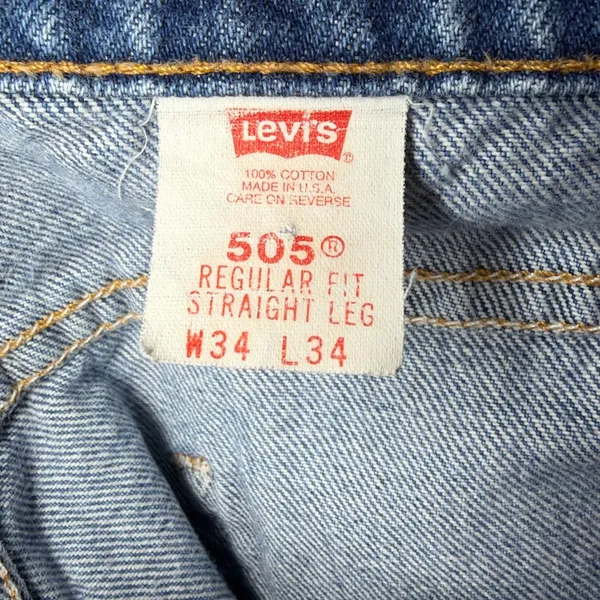 Vintage 1997 Orange Tab Levi’s 505 Straight Leg 34 x‎ 25 - Image 4