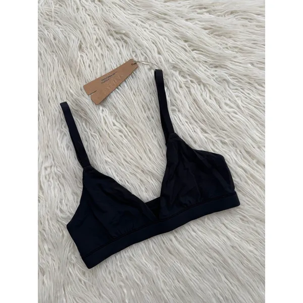 Skims Fits Everybody Triangle Bralette Onyx Size XXS - Image 3