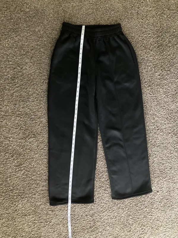 Black Fleece Lined Winter Jogger Pants Size M | Heavyweight Warm Athletic Pants - Image 3