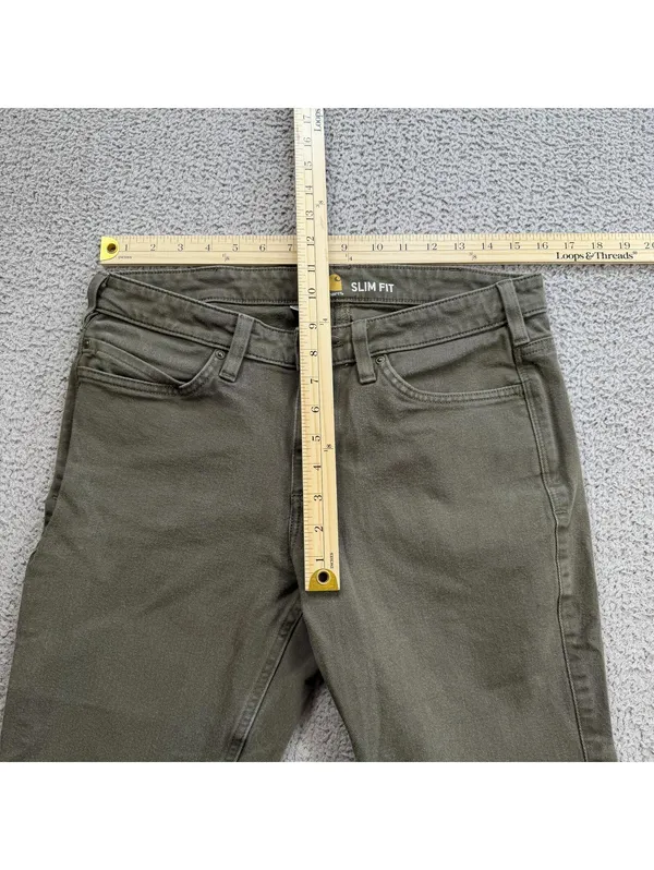 Carhartt Women’s 10 Olive Green Slim Fit Stretch Utility Work Pants Casual - Image 4