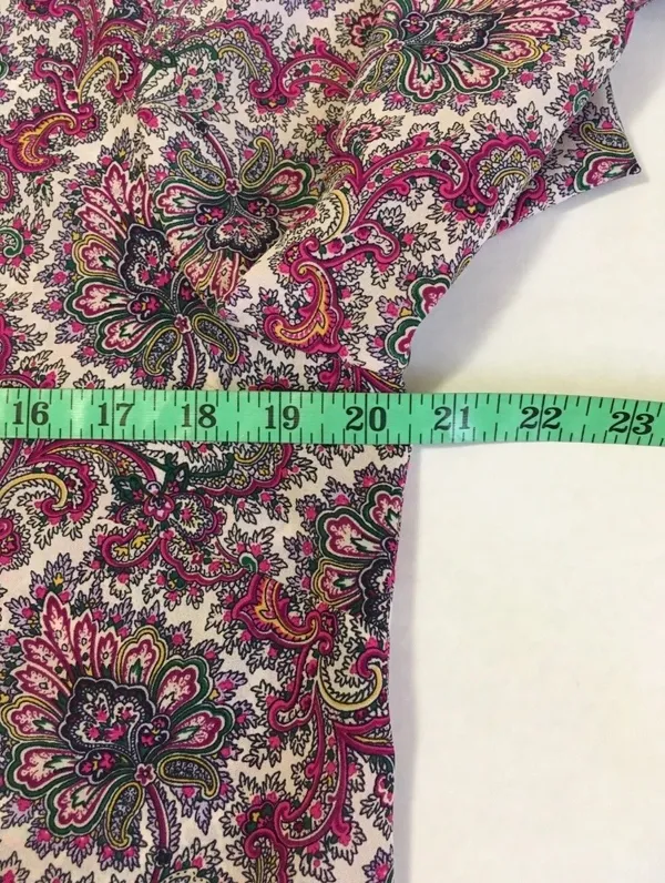 J. Crew Medium Paisley Floral Boho Bell Sleeve Top - Image 5