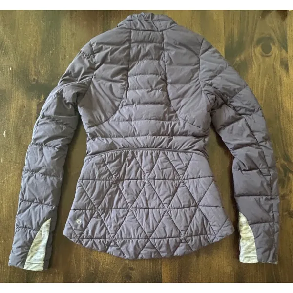 Lululemon Fluffed Up Jacket Quilted Puffer Coat Purple Gorpcore Athleisure Yoga - Image 8