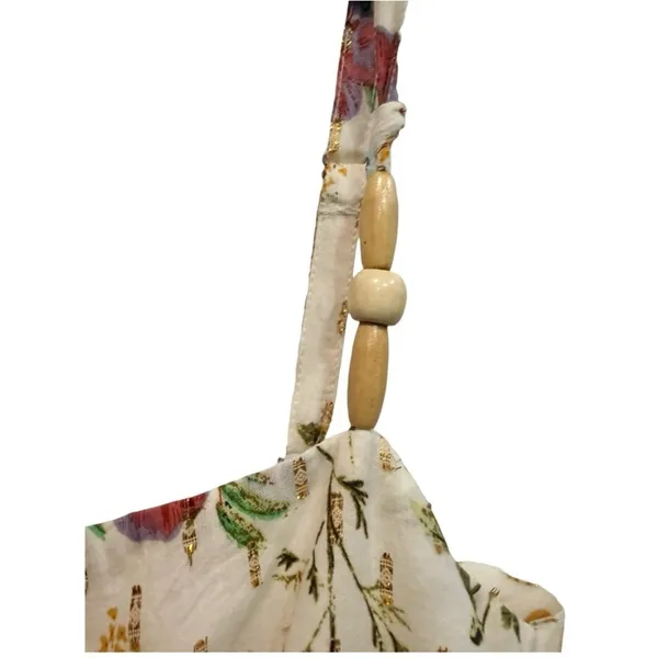 NWT‎ Eddy Gavin Fringe Mini Babydoll Dress Whimsy Gold Butterly Print $328 M - Image 5