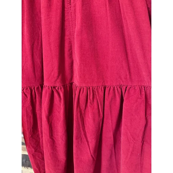 Universal Thread Burgundy Corduroy Long Sleeve Babydoll Mini Dress XL‎ Pockets - Image 9
