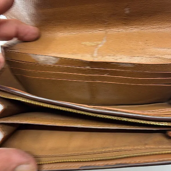 Coach Continental Flap Brown Signature Canvas Wallet - Image 6