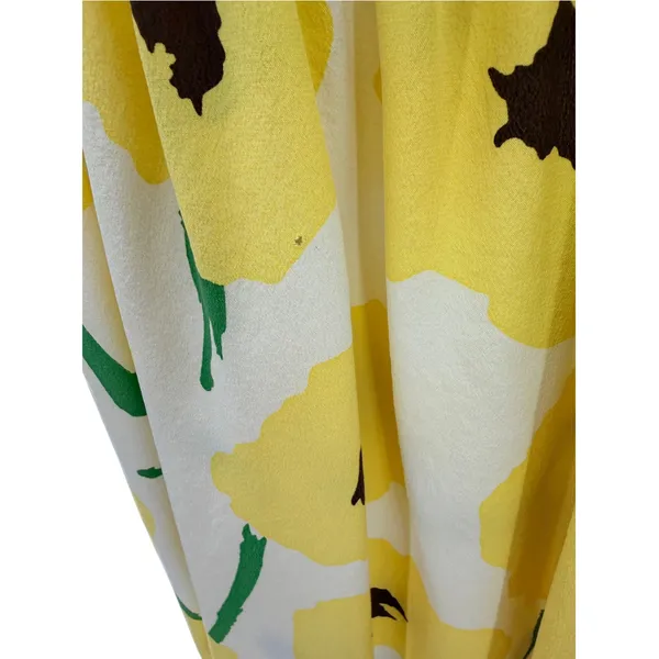 Hutch Yellow Floral Poppy Print Cami Mini Dress Spaghetti Strap Pockets Flaw - Image 2