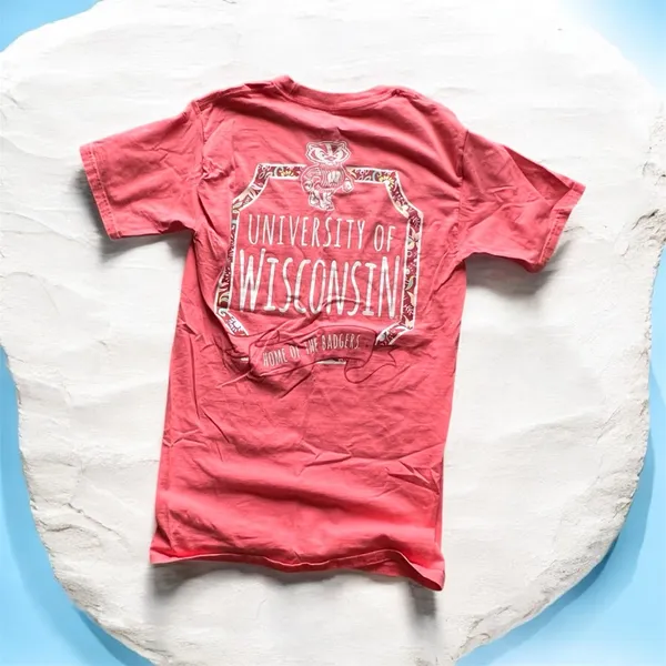 Hanes Pink Short Sleeve Tee 539 - Image 2