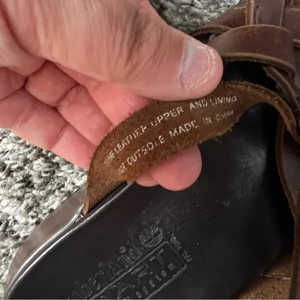Timberland Women’s Brown Braided Leather Sandals Smart Comfort System Size 7.5‎ - Image 16