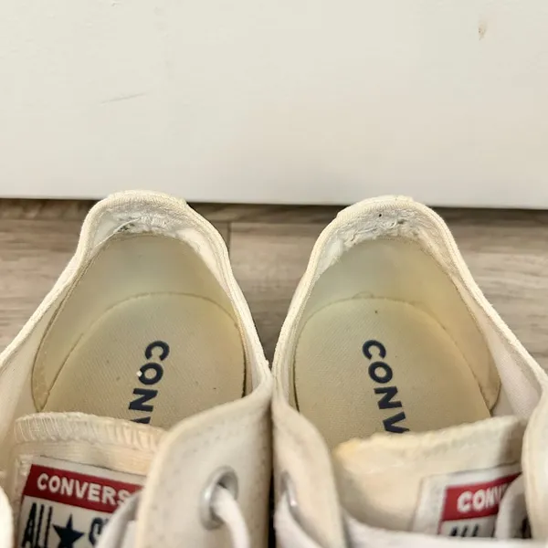 Converse Women's White Low Top Sneakers Size 6.5 - Image 4