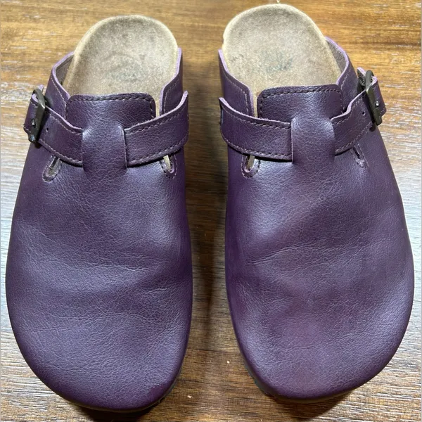 BioWorld Vegan Size 7.5 Brown Slip On Clogs - Image 3