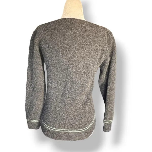 Harry Potter Lambswool Slytherin Sweater Grey Green Made In Scotland Small‎ Prep - Image 8