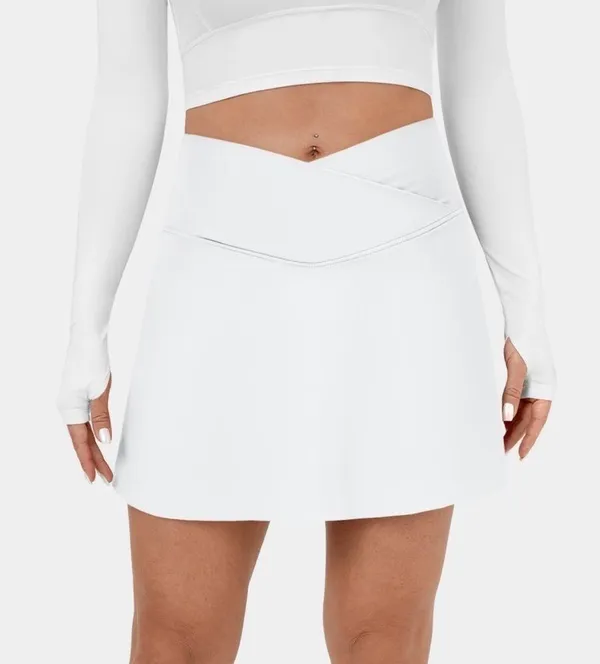 HALARA Cloudful Air Fabric Crossover Side Pocket 2-in-1 Lucid Tennis Skirt - Image 3