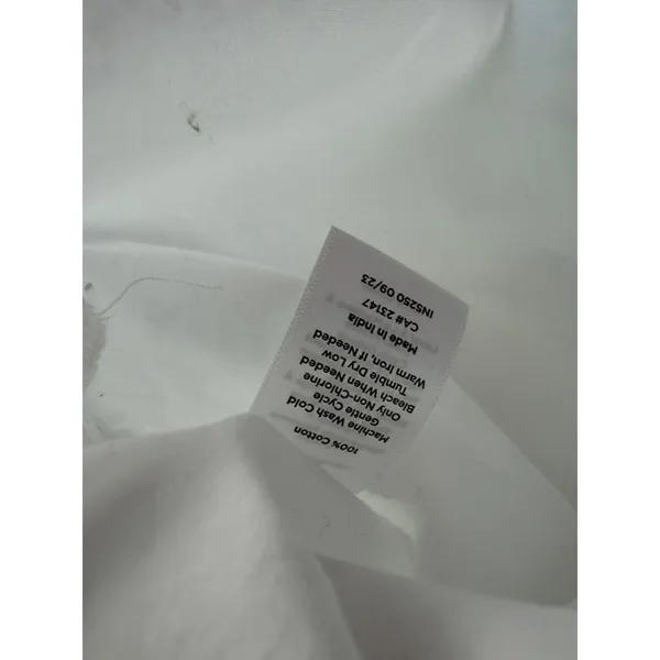 Talbots White Cotton Poplin Eyelet Blouse | Size Small - Image 6