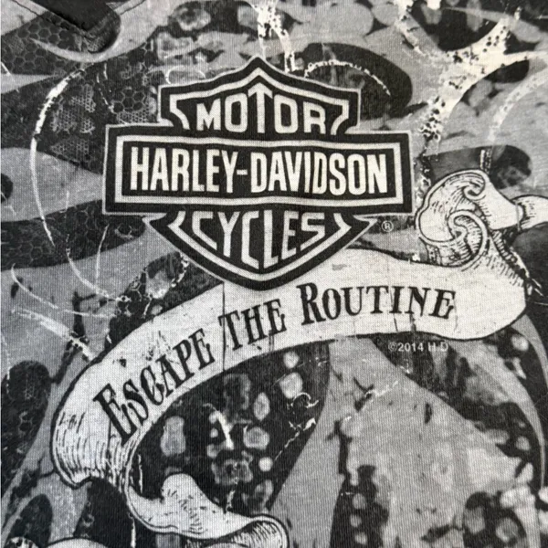 Y2K Harley Davidson Womens Medium Shirt “Escape The Routine” Daytona Beach, FL - Image 2