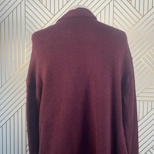 CAbi Port Wine‎ Fringe Wrap Cardigan Sweater - Image 11
