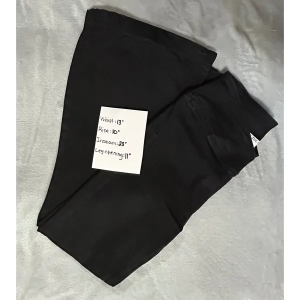 Free People We The Free Black Flare Pants Crossover V-Waist Bell Bottom Jeans 26 - Image 3