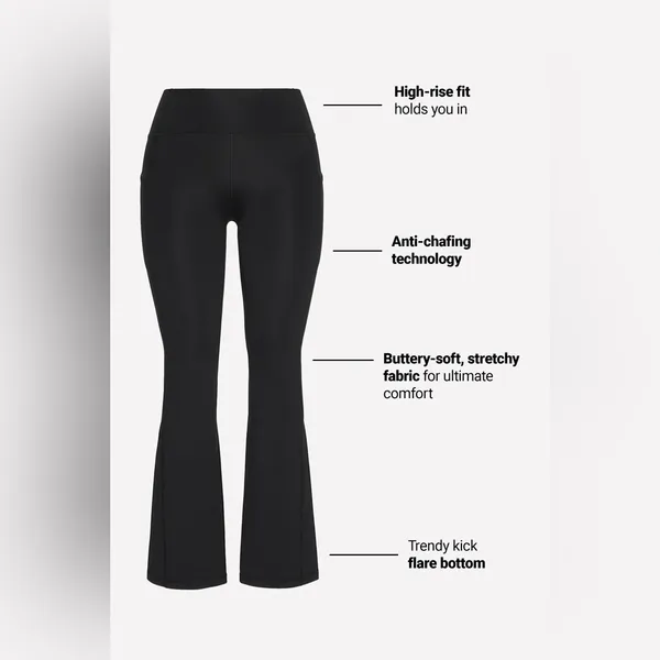 Yitty PureLuxe Everyday Kick Flare leggings size 2X with pockets grey color - Image 5