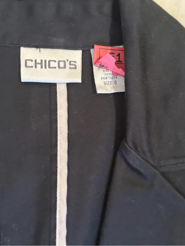 Chico's Women's Black Two-Button Tailored Blazer - Image 3