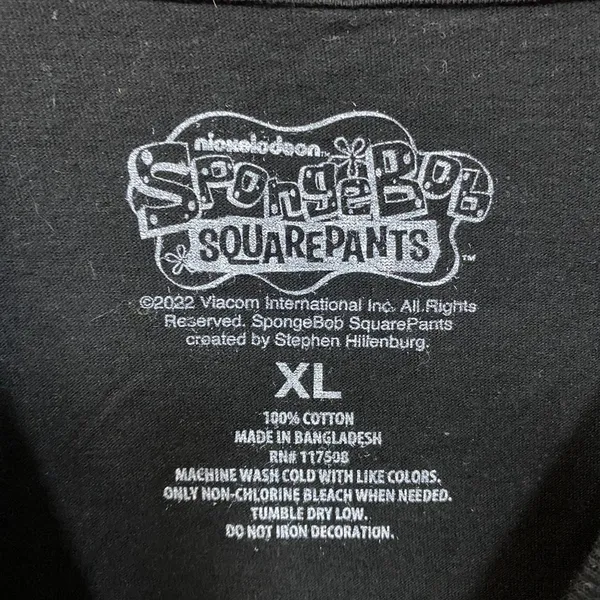 Nickelodeon Spongebob Squarepants Spongebob & Patrick Skeleton halloween T-Shirt XL - Image 4