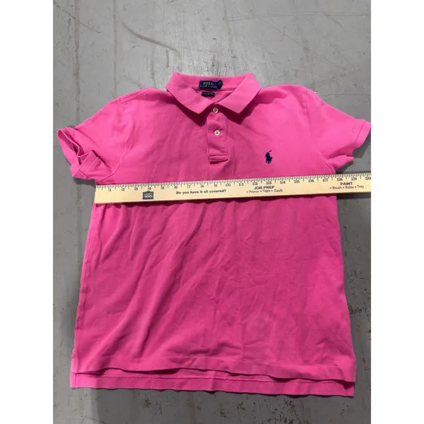 Polo Ralph Lauren Womens Pink Classic Fit Short Sleeve Pique Polo Shirt Medium - Image 5