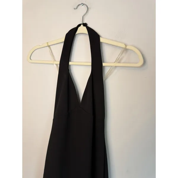 Nookie Medea Midi Bodycon Halter Dress Black Open Back XS NWT Glam Edgy Cocktail - Image 3