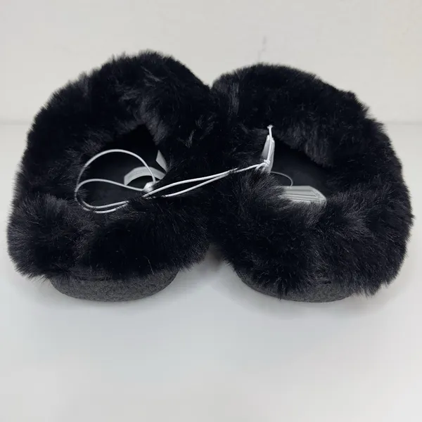 Isotoner Women’s Memory Foam Slippers Black Faux Fur Size S 6.5–7 NIB NEW In Box - Image 11
