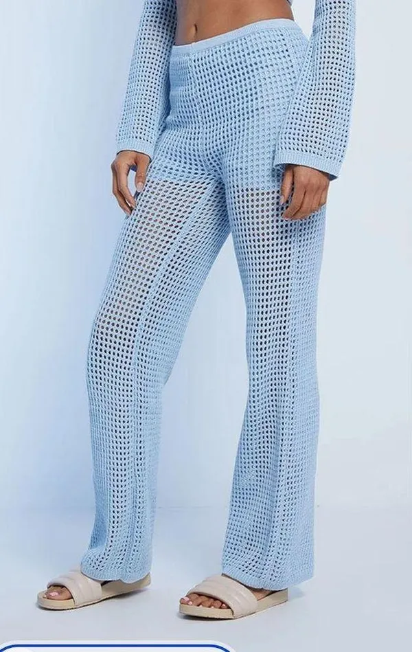 LA Hearts blue Crochet Pants - Image 7