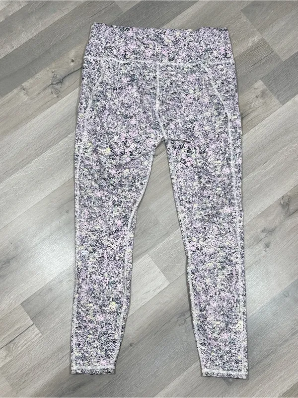 Fabletics On The Go Power Hold High Waist Leggings Pink Multi XL Ankle Pockets‎ - Image 5