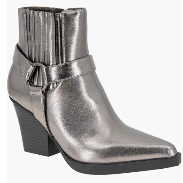 NWT BCBGENRATION Cassidy Harness Harness Bootie Silver 8.5 - Image 2