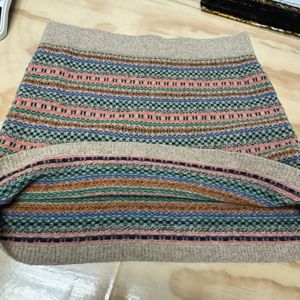 Madewell Wallace Women's‎ Fair Isle Merino Wool Mini Skirt Medium Knit Sweater - Image 4