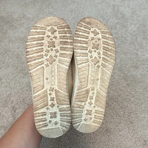 Hey Dude Wendy Chambray White Nut Slip On Shoe Sz Women's 6 - Image 6