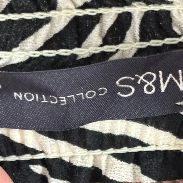 M&S Collection Women's Zebra Print‎ Tiered Puff Sleeve Dress Size 8 - Image 3