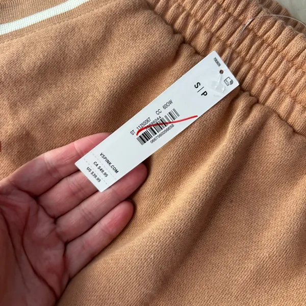 PINK Victoria's Secret Tan & White Elastic Waist Skort - Image 3