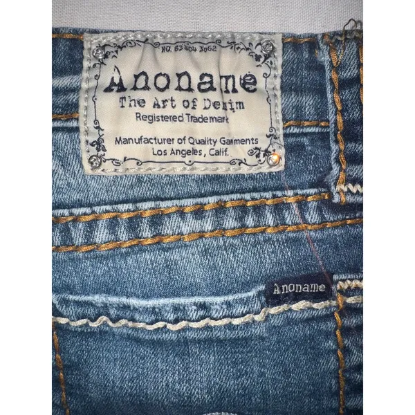 Anoname Paris‎ Skinny Jeans Womens 31 Blue Medium Wash Low Rise Stretch 517-204A - Image 4
