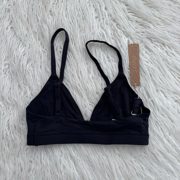 Skims Fits Everybody Triangle Bralette Onyx Size XXS - Image 4