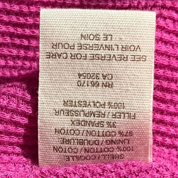 VTG Free People Quilted Hoodie Girl 12 Gray Colorblock Chevron Thermal Lined Zip - Image 5