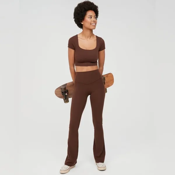 Aerie Offline Real Me Xtra Bootcut Legging in Dark Maple Size XXL New with tags - Image 3
