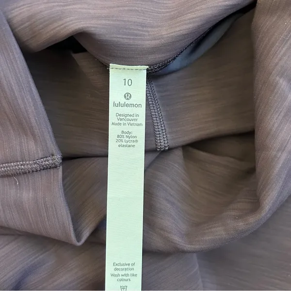 Lululemon Power Within 28in Super High Rise Legging Heathered Black Currant 10 - Image 5