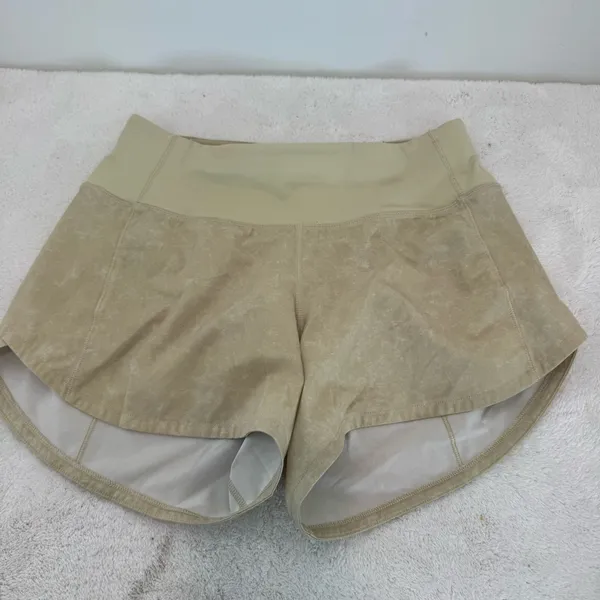 Lululemon Speed Up Mid-Rise Short 4" Gravel Dust Dew Green Multi / Dew Green 2 - Image 2