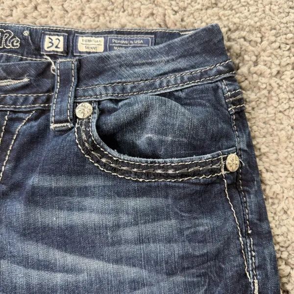 Miss Me Signature Skinny Jeans Dark Wash Embellished JE7213S2L Size 32 - Image 7