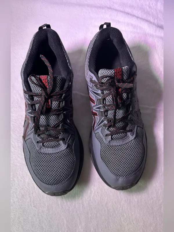 ASICS Gray and Red Men's Running Sneakers - Image 4