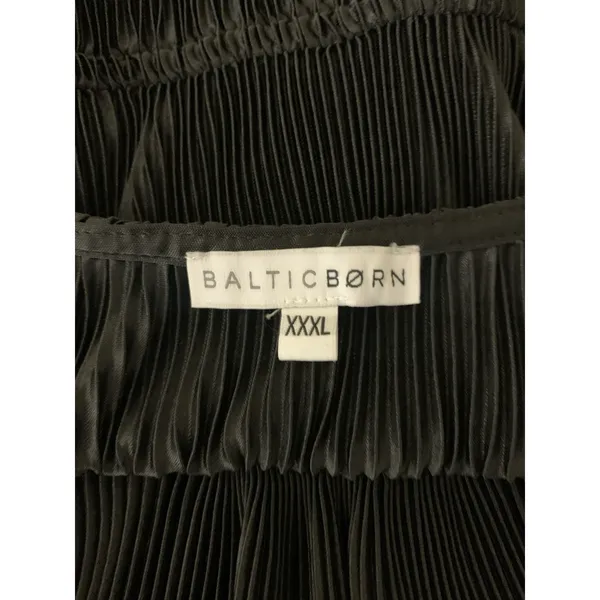 Baltic Born Black‎ Pleated Maxi Dress Flutter Sleeve XXXL - Image 4