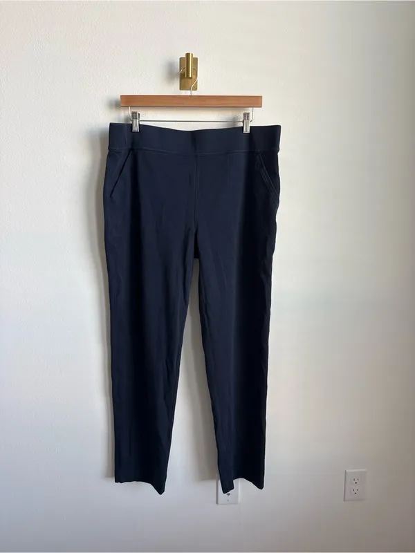 Duluth Trading Co NoGA Naturale Cotton Slim Leg Pants Navy Blue XL - Image 4