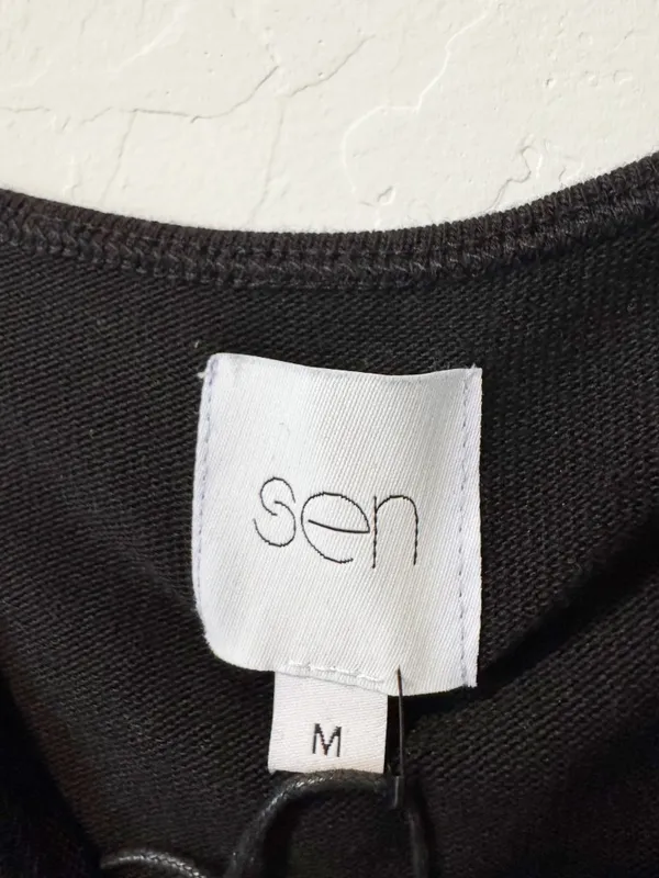 Sen Odair Tank Top Size Medium Black Square Neck Stretch‎ Downtown Girl Capsule - Image 6
