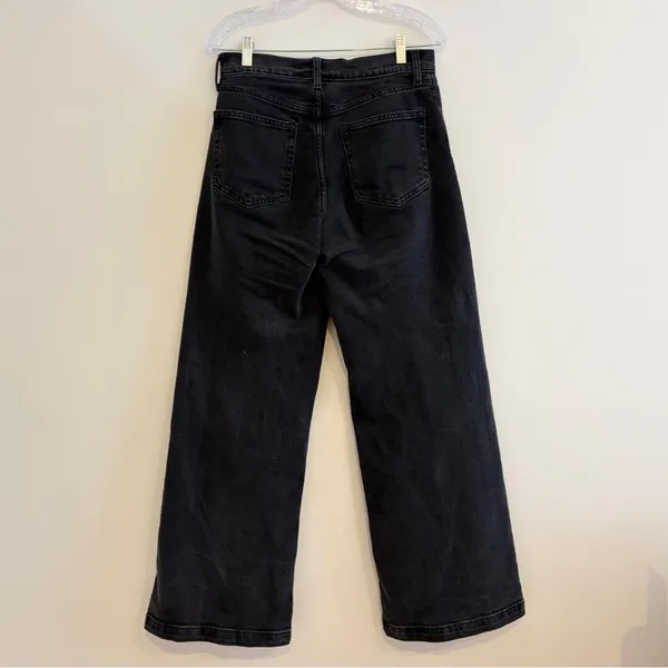 Gap High Rise Stride Black Leg Women's Jeans Black 27W - Image 7