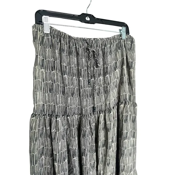 Adrianna Papell Long‎ Tiered Skirt Women’s Large Maxi Flowy Boho Drawstring NEW - Image 2