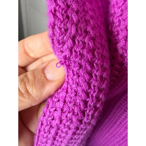JCREW Vibrant Purple knit Mockneck Sweater Size XL NWT preppy office - Image 5