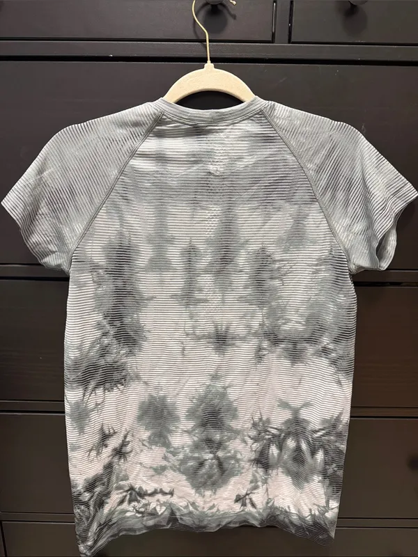 Lululemon Gray Tie-Dye Swifty Shirt - Image 2