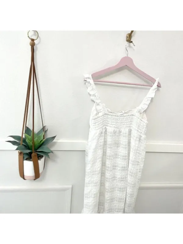Lovers & Friends Rosine Midi Dress Size XS White Cottagecore Coastal Summer Chic - Image 8